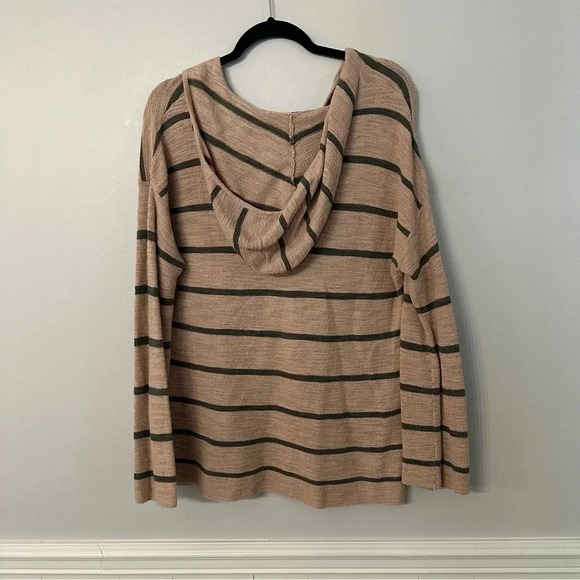 J.Jill Long Sleeve V-Neck Hooded Pink & Green Sweat Sz Small GUC - Picture 11 of 11